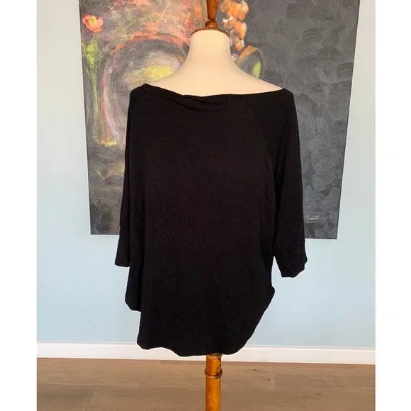 NWT Poetic Justice 3/4 sleeve blouse with Gold Zipper at declate plus size 2x - Picture 4 of 6